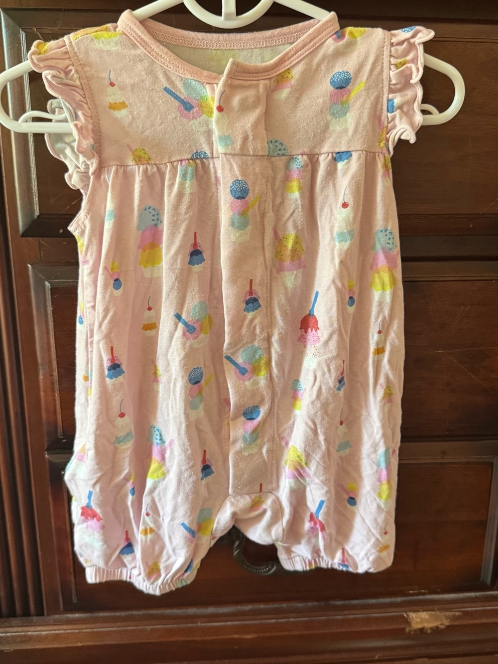 Magnetic Me Pink Ice Cream Print Sleep Romper